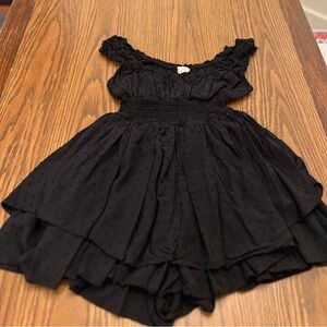 Urban Outfitters Black Textured Romper